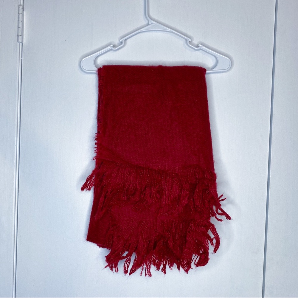 Red blanket scarf